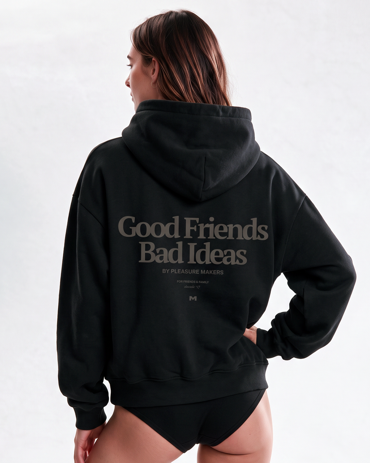 Good Friends mikina s kapucňou unisex čierna